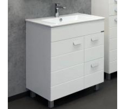 Тумба-умывальник Comforty Модена 75M белая с раковиной Quadro 75 00-00001643 