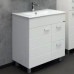 Тумба-умывальник Comforty Модена 75M белая с раковиной Quadro 75 