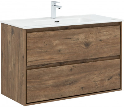 Тумба с раковиной Aquanet Милан 100 цв. дуб рустикальный 00340165 Тумба с раковиной Aquanet Милан 100 цв. дуб рустикальный 00340165
