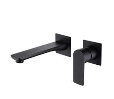 Смеситель ABBER Weiss Insel AF8082W для раковины скрытого монтажа, белый-хром 