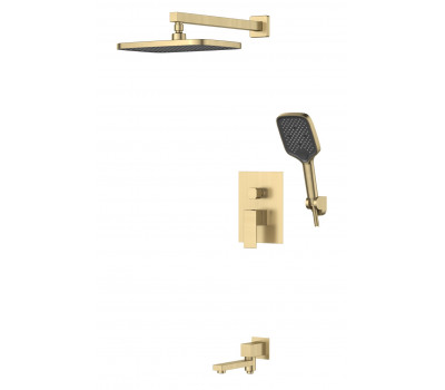 Душевая система скрытого монтажа 7в1 нержавеющая сталь 7in1EK GOLD ESKO 
