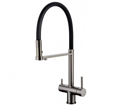 Смеситель для кухни с гибким изливом Grocenberg GB4095BG, графит 