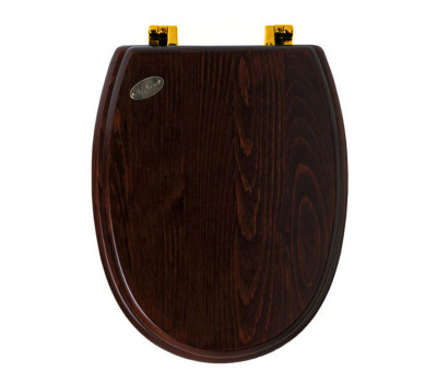 Сиденье SIMAS ARCADE AR009noce/oro дерево, цвет - орех, петли золото, с микролифтом