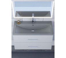 Раковина для ванной кварцевая Uperwood Foster Quartz 80х45,5х17,5 см, серая матовая, бетон 291030037 Раковина для ванной кварцевая Uperwood Foster Quartz 80х45,5х17,5 см, серая матовая, бетон 291030037