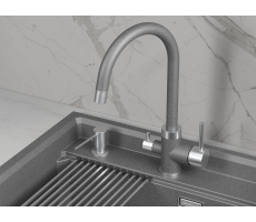 Смеситель для кухни GRANULA 5169, ГРАФИТ 