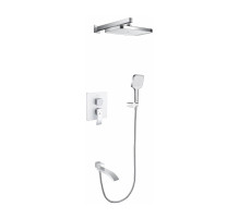 Душевая система встраиваемая Rose R1535F, белый/хром Душевая система встраиваемая Rose R1535F, белый/хром