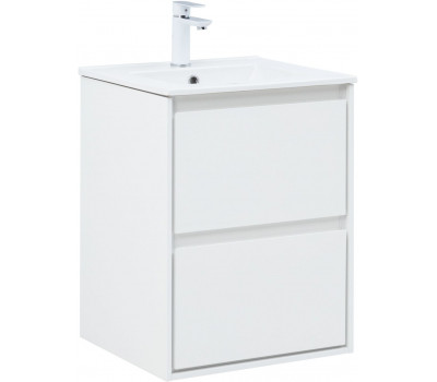 Тумба с раковиной Aquanet Милан (Flash) 50 цв. белый глянец 00340317 Тумба с раковиной Aquanet Милан (Flash) 50 цв. белый глянец 00340317