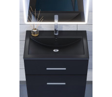 Раковина для ванной кварцевая Uperwood Foster Quartz 70х45,5х17,5 см, черная матовая, космос 291030035 Раковина для ванной кварцевая Uperwood Foster Quartz 70х45,5х17,5 см, черная матовая, космос 291030035