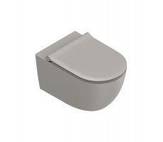 Подвесной унитаз безободковый, смыв Tornado, покрытие Twinglaze+ Catalano Sfera 0511550032 Tortora Satinato 