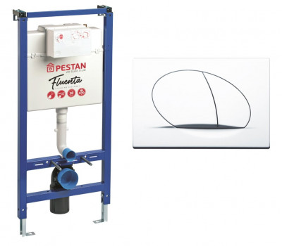 Инсталляция Pestan в комплекте с кнопкой Fluenta Play SET40006356PW белый 