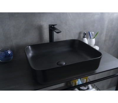 Раковина Gid Bm1304 53350 накладная ,черная матовая 