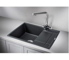 Кухонная мойка GRANULA 6501, ЧЁРНЫЙ, кварц 