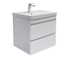 Тумба-умывальник подвесная Comforty Енисей-70П2 белый глянец c раковиной 4470 00-00021338 Тумба-умывальник подвесная Comforty Енисей-70П2 белый глянец c раковиной 4470 00-00021338