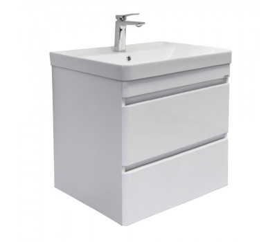 Тумба-умывальник подвесная Comforty Енисей-70П2 белый глянец c раковиной 4470 00-00021338 