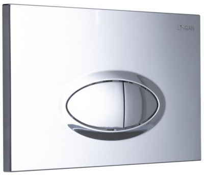 Кнопка смыва LOGAN OVAL двойная, Chrome 297675  Кнопка смыва LOGAN OVAL двойная, Chrome 297675