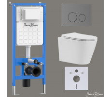 Комплект 3в1 IBERICA BLANCA инсталляция SILENCIO, унитаз BURGOS ALTO белый, кнопка смыва INOX-О вороненая сталь (IB001.BRA.234.8180) Комплект 3в1 IBERICA BLANCA инсталляция SILENCIO, унитаз BURGOS ALTO белый, кнопка смыва INOX-О вороненая сталь (IB001.BRA.234.8180)