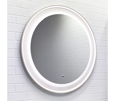 Зеркало Comforty Ереван-80 LED-подсветка, бесконтактный сенсор, антизапотевание, серый шёлк 