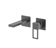 Смеситель для раковины DQ Dortmund встраиваемый настенный графит DA1714406 Смеситель для раковины DQ Dortmund встраиваемый настенный графит DA1714406
