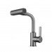 Смеситель для кухни с поворотной лейкой RUSH Tinos TI3732-17Grey графит 