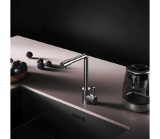 Смеситель для кухни с L-изливом, сатин AM.PM X-Joy S F85B05011 Сатин Смеситель для кухни с L-изливом, сатин AM.PM X-Joy S F85B05011 Сатин