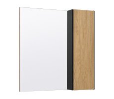 Зеркальный шкаф Runo дуб черный Мальта 70 (00-00001101) 