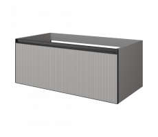 Тумба Armadi Art QUATRO 1 100см рифлёная LUNA FUGA профиль ANTHRACITE 790-M1-100-L-RIB-A 