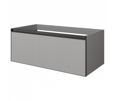 Тумба Armadi Art QUATRO 1 100см рифлёная LUNA FUGA профиль ANTHRACITE 790-M1-100-L-RIB-A 