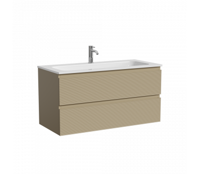 Тумба подвесная SANCOS Folk 995х445х500, c двумя ящиками оснащенными доводчиками, Капучино, арт.FL100CP Тумба подвесная SANCOS Folk 995х445х500, c двумя ящиками оснащенными доводчиками, Капучино, арт.FL100CP