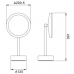 Зеркало настольное с увеличением 5х JAVA S-M551 хром 