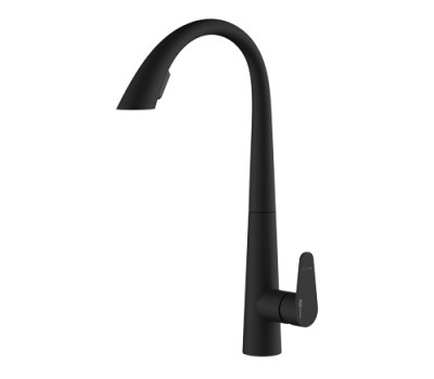 Смеситель для кухни WasserKRAFT Кухонные смесители A8667 черный матовый 