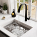 Смеситель для кухни WasserKRAFT Кухонные смесители A8667 черный матовый 