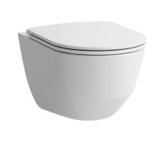 Унитаз подвесной безободковый Laufen PRO 8.6695.7.000.000.1 с тонким сиденьем SoftClose Унитаз подвесной безободковый Laufen PRO 8.6695.7.000.000.1 с тонким сиденьем SoftClose