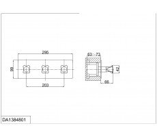 Смеситель для ванны встраиваемый DK Hessen Grimm DA1384801 хром 