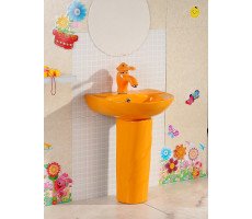 Раковина Gid Nb192-OR 69906 накладная с пъедесталом оранжевая Раковина Gid Nb192-OR 69906 накладная с пъедесталом оранжевая