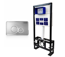 Инсталляция BETTOSERB Sava Free Standing+клавиша смыва DUO хром глянец/хром матовый (SFS40006465) 