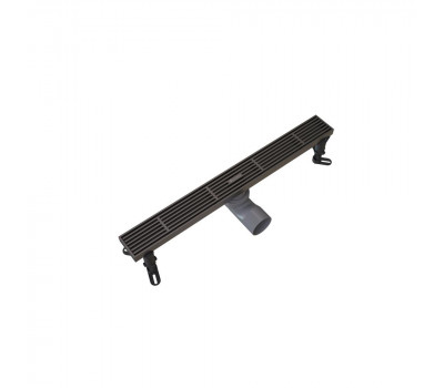 Душевой трап линейный Knotlor SDRW0500LGM вороненая сталь  