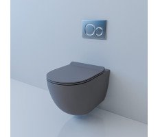 Унитаз-подвесной ESBANO GARCIA ESUPGARCGM серый матовый, микролифт Унитаз-подвесной ESBANO GARCIA ESUPGARCGM серый матовый, микролифт