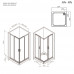 Душевое ограждение 90x90 см, без поддона AM.PM Gem W90G-403-9090MT  