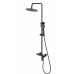 Душевая стойка, чёрная матовая  SantiLine SL-9011MB 