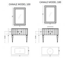 Тумба Armadi Art Canale 100 белая + Хром 843-100-WCR 