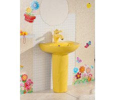 Раковина Gid Nb192-Y 69908 накладная с пъедесталом желтая Раковина Gid Nb192-Y 69908 накладная с пъедесталом желтая