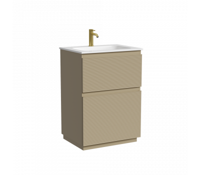 Тумба напольная SANCOS Folk Floor 590х445х850, c двумя ящиками оснащенными доводчиками, Капучино, арт.FL60FCP 