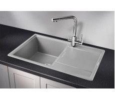 Кухонная мойка GRANULA 7804, АЛЮМИНИУМ, кварц 