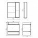Тумба-умывальник Comforty Штутгарт 60 дуб тёмно-коричневый c раковиной Comforty 9055RA-50 