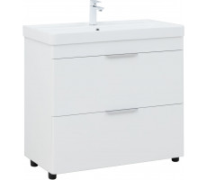Тумба с раковиной Aquanet Ирис new 90 напольная 2 ящ. цв.белый глянец 00342094 Тумба с раковиной Aquanet Ирис new 90 напольная 2 ящ. цв.белый глянец 00342094