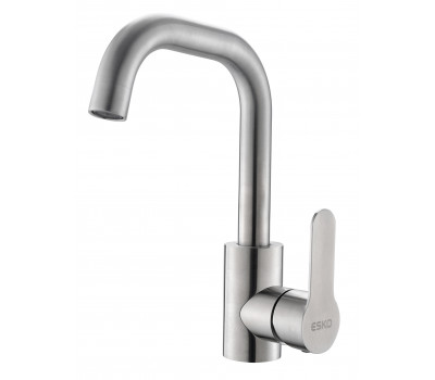 Смеситель Orlando для раковины поворотный нержавеющая сталь OL26M ESKO 