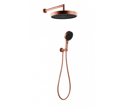 Лейка ручная+верхняя+выпуск+шланг CELL COPPER BRUSHED Boheme 427-CB брашированная медь 