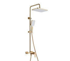 Душевая система Shevanik S4226G, золотой сатин