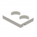 Полочка с 2мя отверстиями для стакана или диспенсера  Ritmonio Elementa Fittings 7N0003F38 Белый 