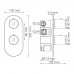 Смеситель для ванны и душа WasserKRAFT Berkel 4800 4833 Thermo Хром 